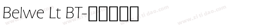 Belwe Lt BT字体转换